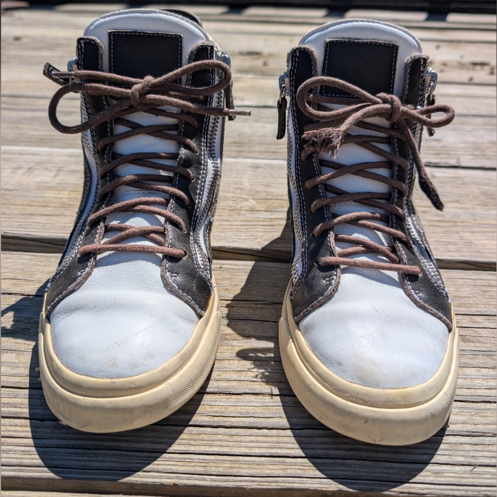 Giuseppe Zanotti Hi-top Sneakers with Skull Women's size 40 1/2 (9-9.5) - Picture 3 of 11